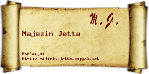 Majszin Jetta névjegykártya